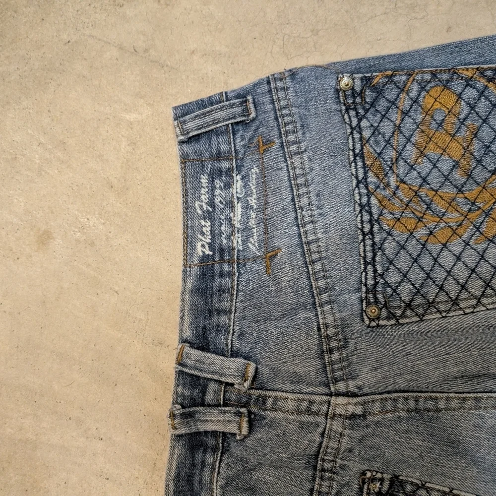 Y2K Phat Farm Jeans Straight Leg Distressed Men's 32x31 Measured Straight Leg